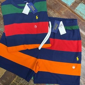 Polo Ralph Lauren Striped Shirt + Shorts Set NWT
